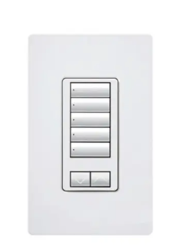 Lutron seeTouch 5-button keypad in Ivory