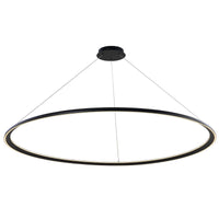 Abra Saturn 10013PN 60-inch dual illuminated ring pendant light for modern residential and commercial interiors