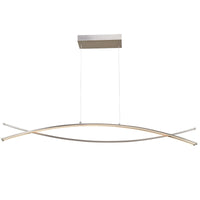 Abra Wishbone 10016PN 45.5-inch crossed frame pendant light for modern residential and commercial interior lighting
