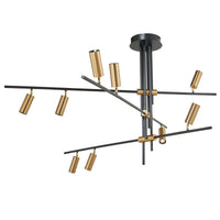 Abra Spartan 10051PN 9-light cylinder spotlight pendant for modern residential and commercial interior lighting