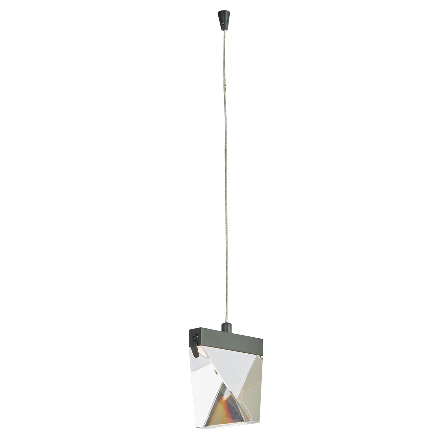 Abra Atlas Diamond Shaped Pendant Includes 120" Cord and Uni-Jack Plug Matte Black