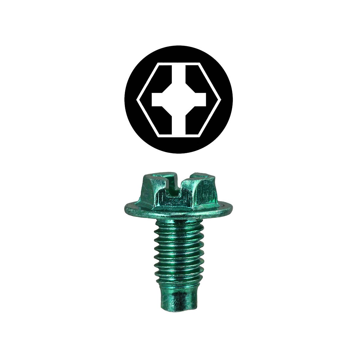 Dottie 1032G Dottie #10-32 x 3/8 in Hex Head Multi-Drive Ground Screw with Leader Point 1032G