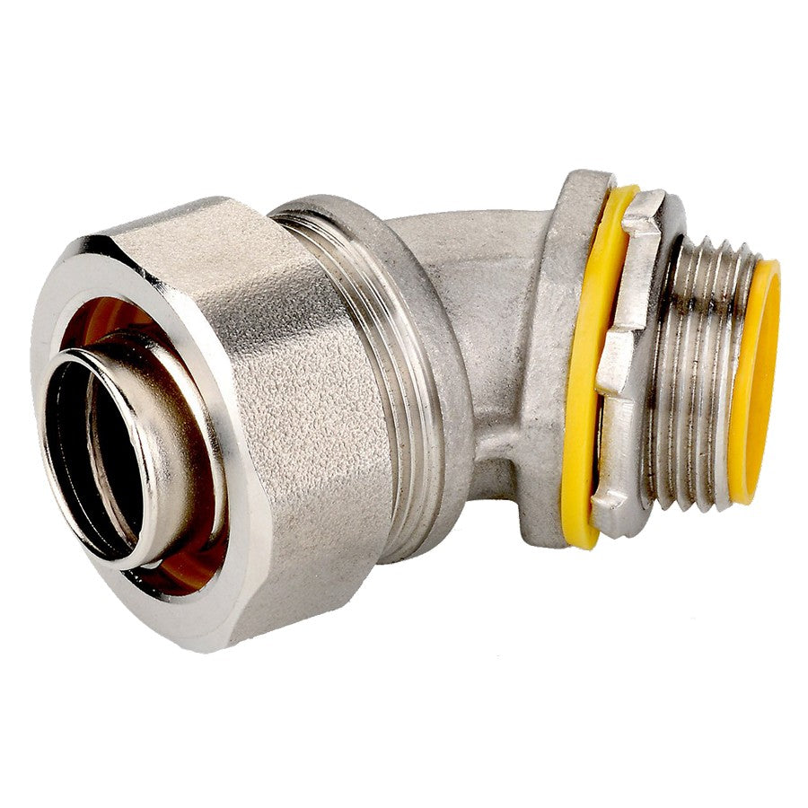 Morris 15225 Liquid Tight Connector - 45° - Insulated Throat