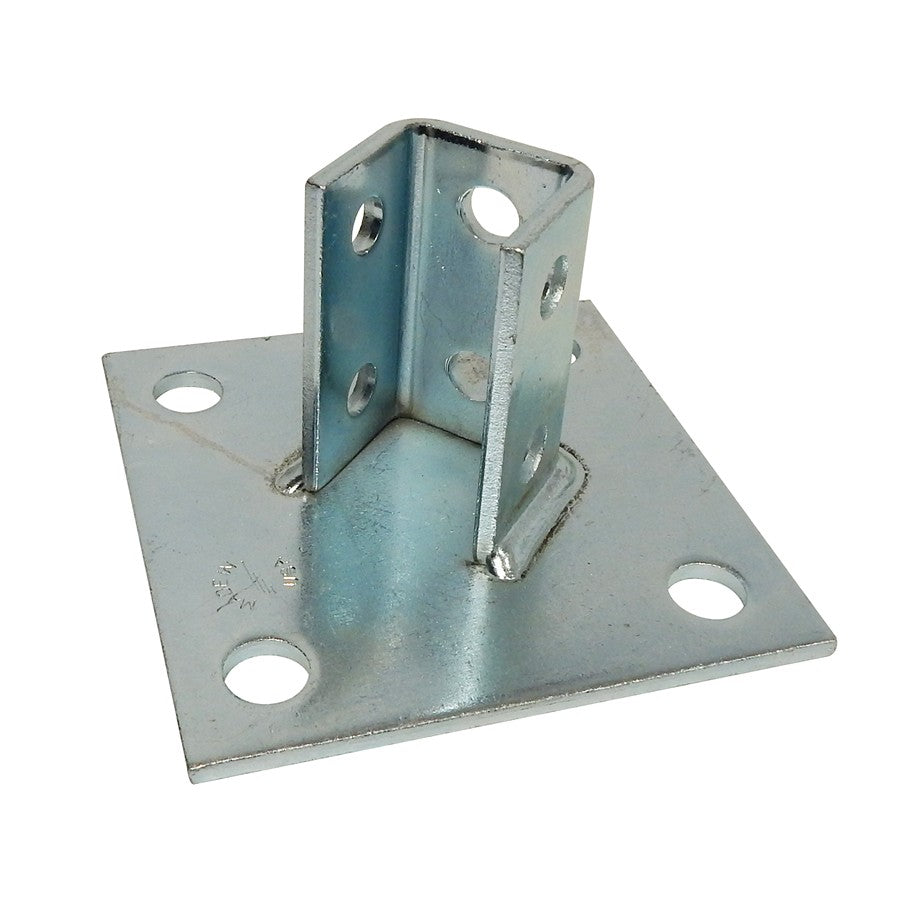 Morris 17452 Post Base Single Channel 4 Hole Standard Strut 1-5/8”