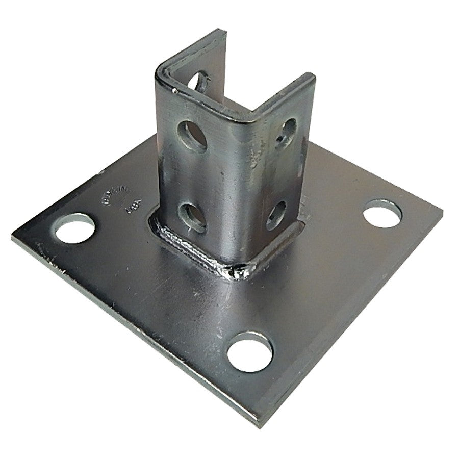 Morris 17454 Post Base Single Channel 4 Hole Square Strut 1-5/8”