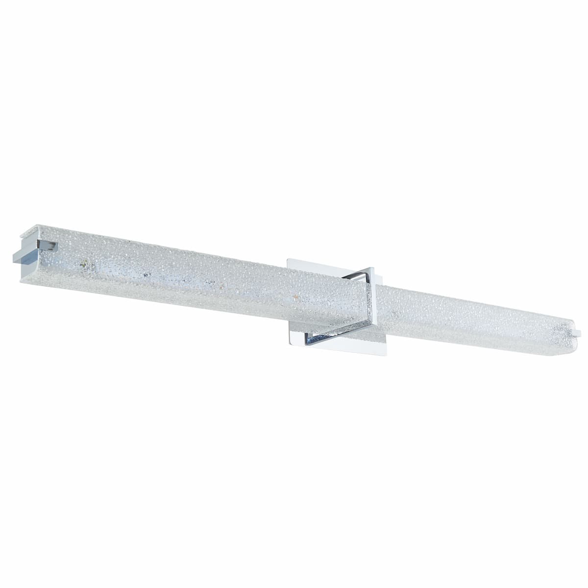 Modern Abra Squire 37.6-inch LED vanity fixture with textured square water glass for stylish bathroom mirror lighting