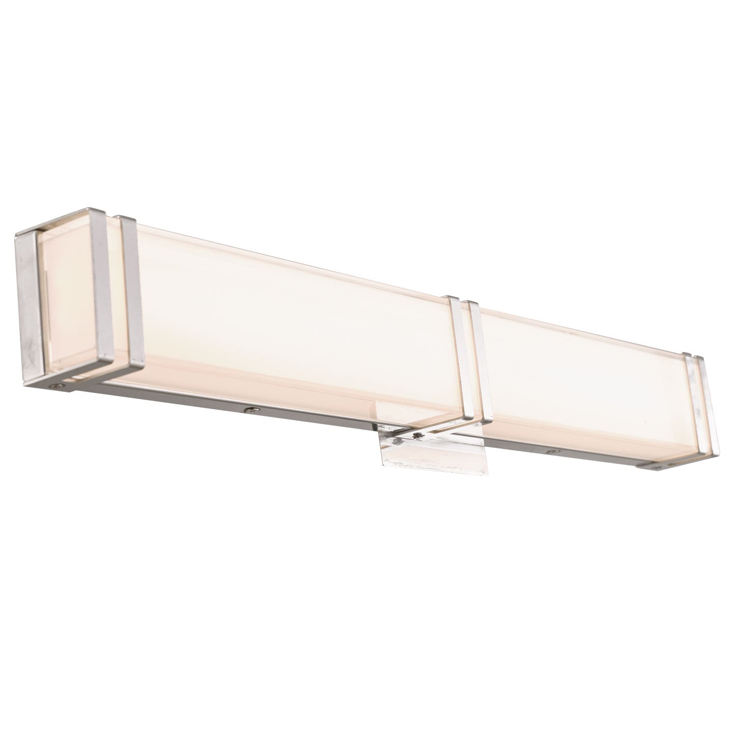 Abra Cosmo Miter Glass with Chrome Brackets LED vanity Chrome
