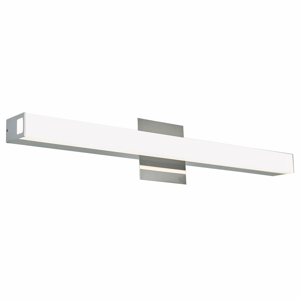 Modern Abra Sabre 24-inch vanity bar with integrated LED and floating backplate for stylish bathroom mirror illumination