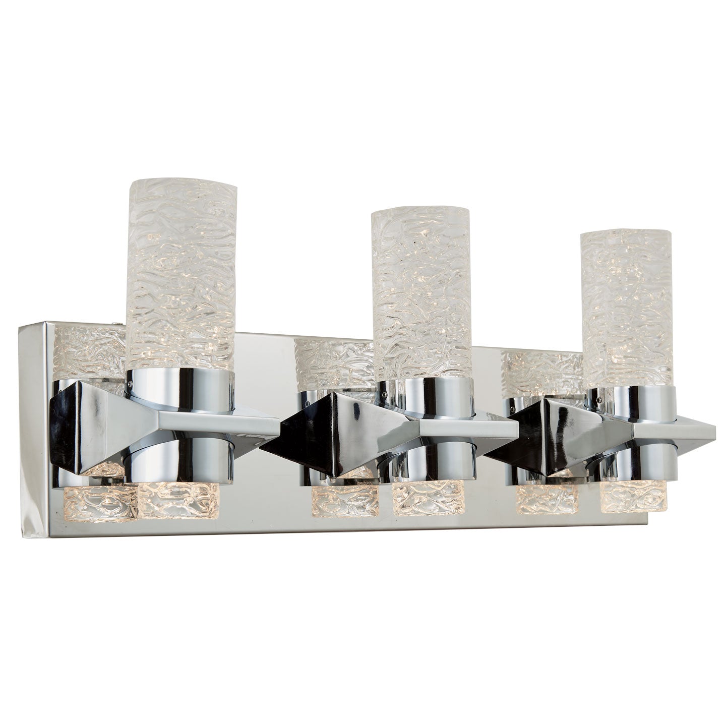 Abra Krypton Solid Crystal Glass Vanity Chrome