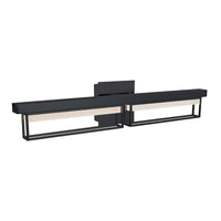 Abra Pane 20130WV 27.75-inch framed vanity light with frosted glass diffuser for modern bathroom lighting