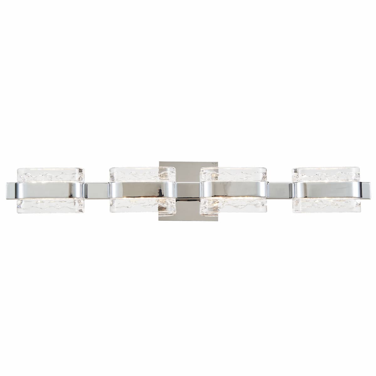 Abra 20165WV Jojo 4-light vanity fixture with elegant crystal glass shades for residential and commercial bathroom interiors