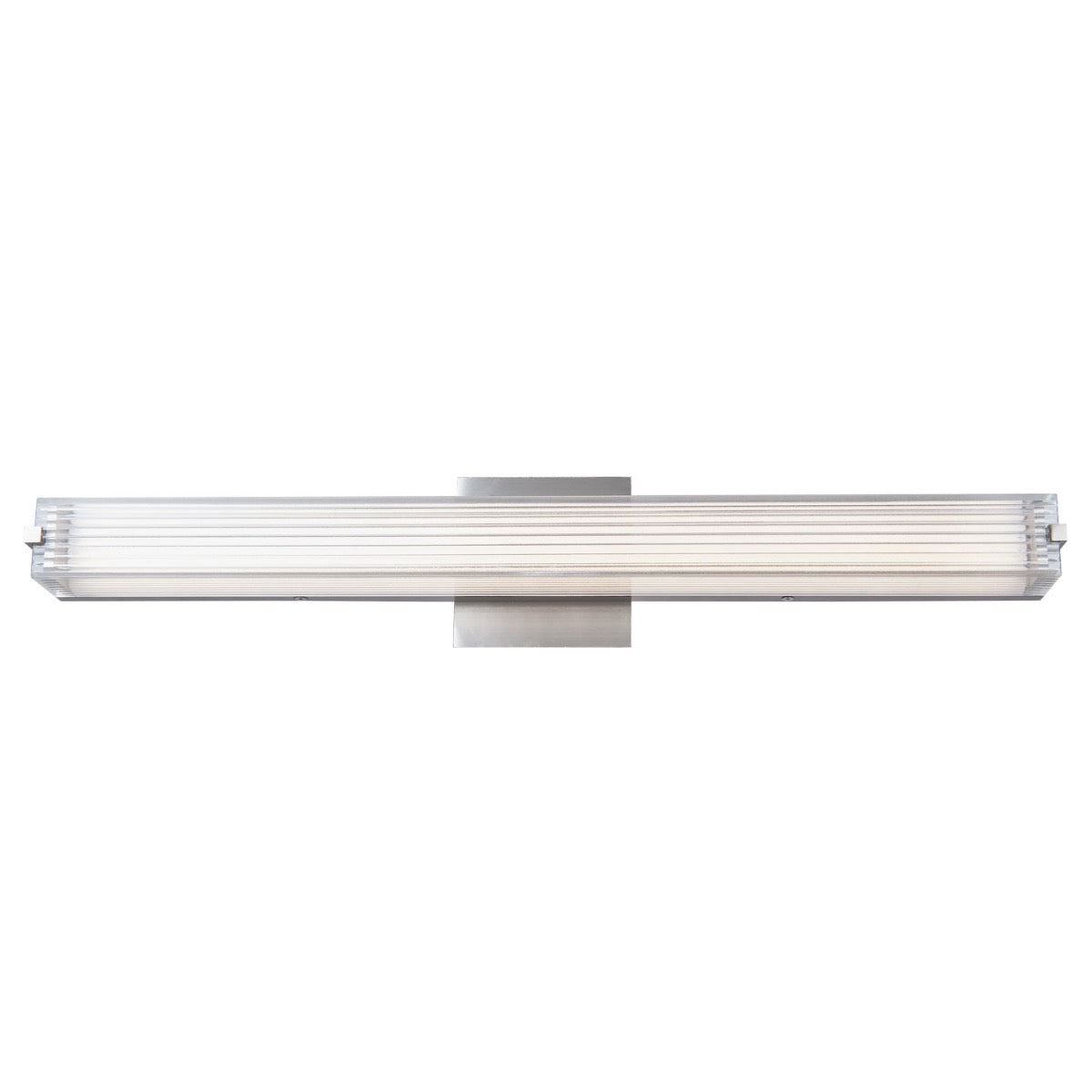 Abra Macie Ribbed Square Glass Vanity Chrome
