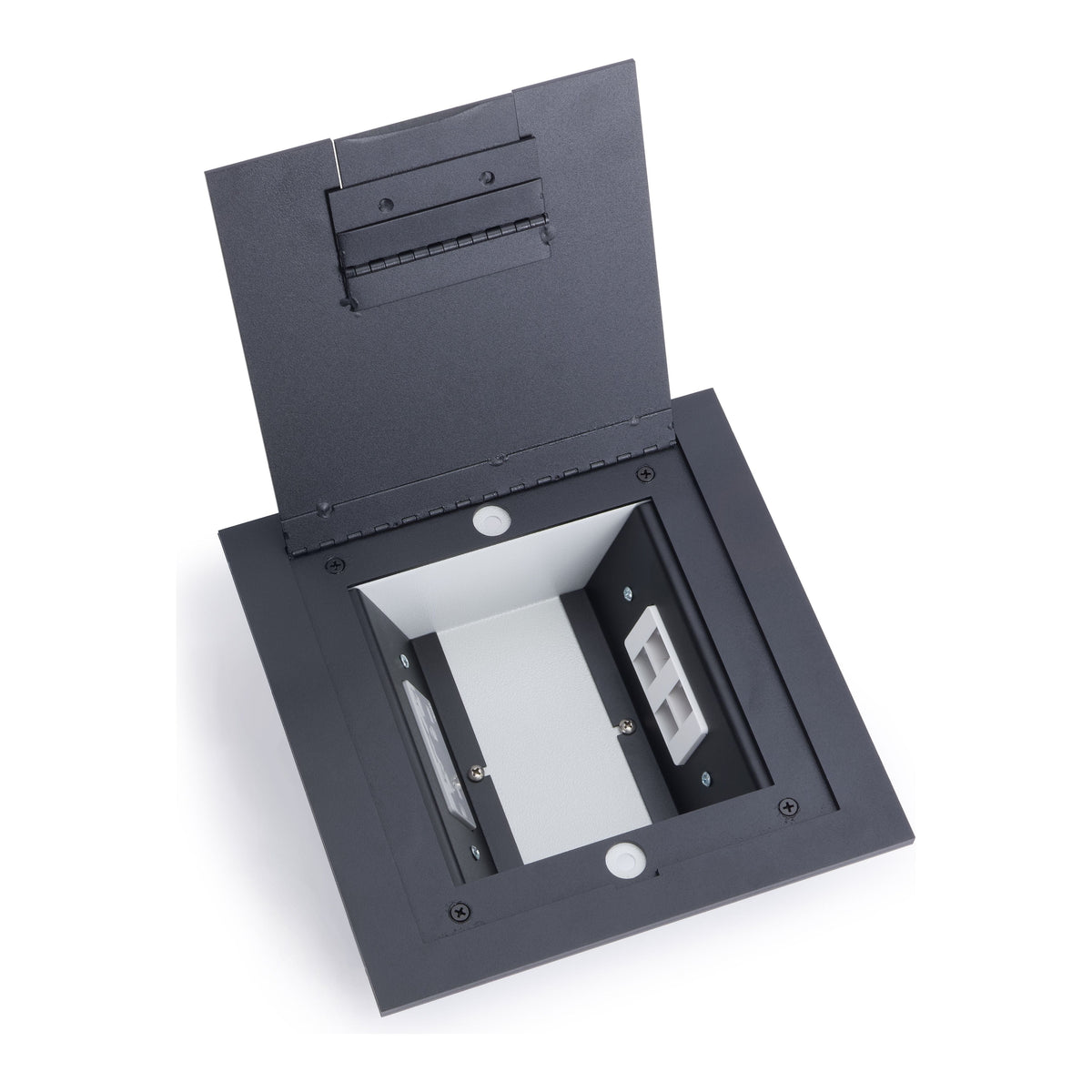 Lew Electric 2200 Black recessed floor box