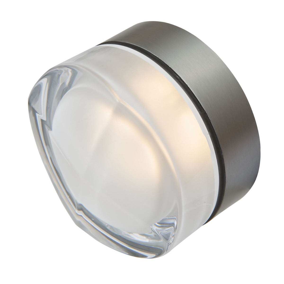Modern Abra Elf wall or ceiling fixture with patterned glass diffuser for bathrooms, patios, hallways, and wet locations