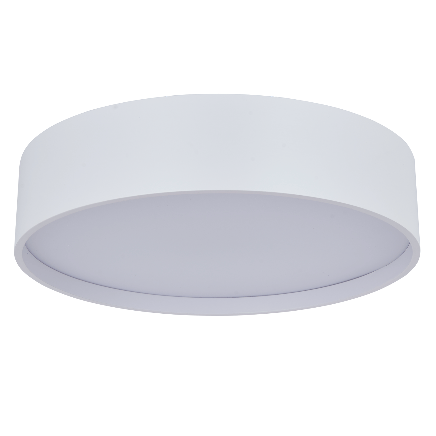 Abra Snare 10" 3CCT Metal Cylinder and Frosted Glass Flushmount Matte White