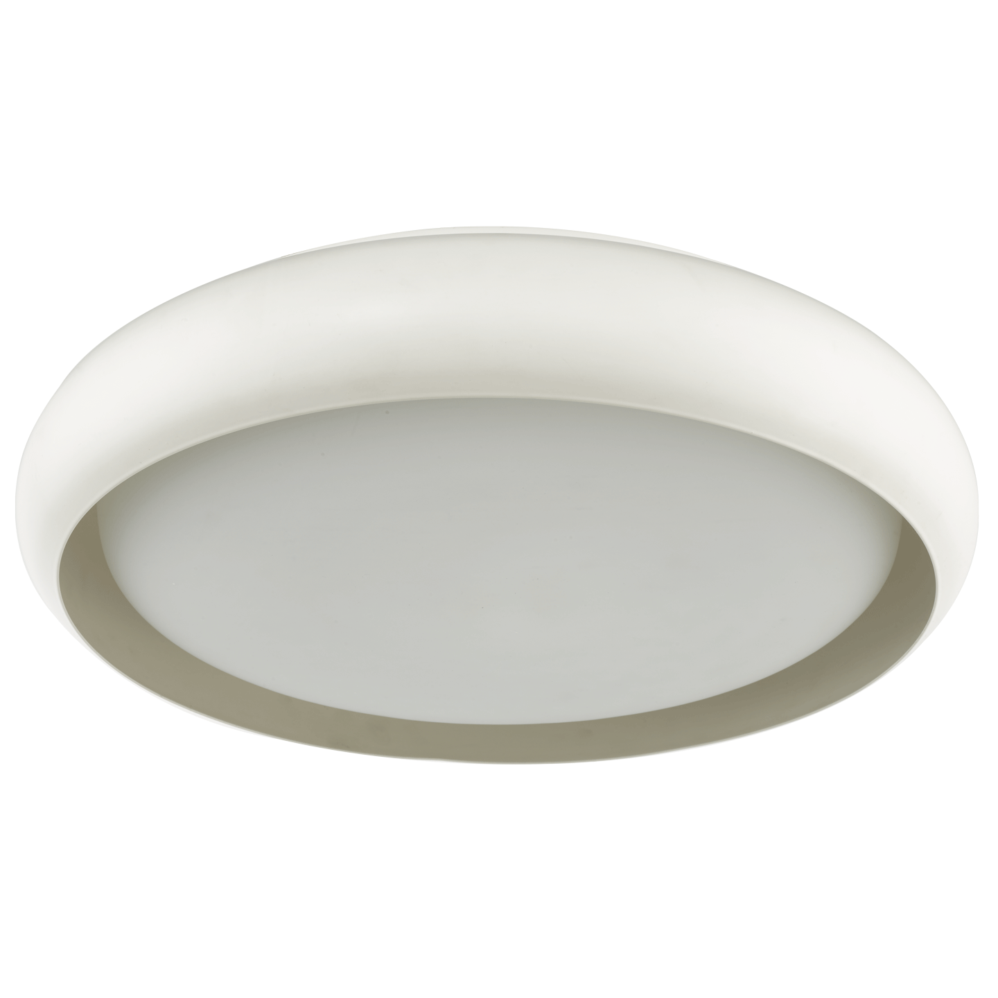 Abra Euphoria 18" Curved Metal Frame with Opal Glass Diffuser White