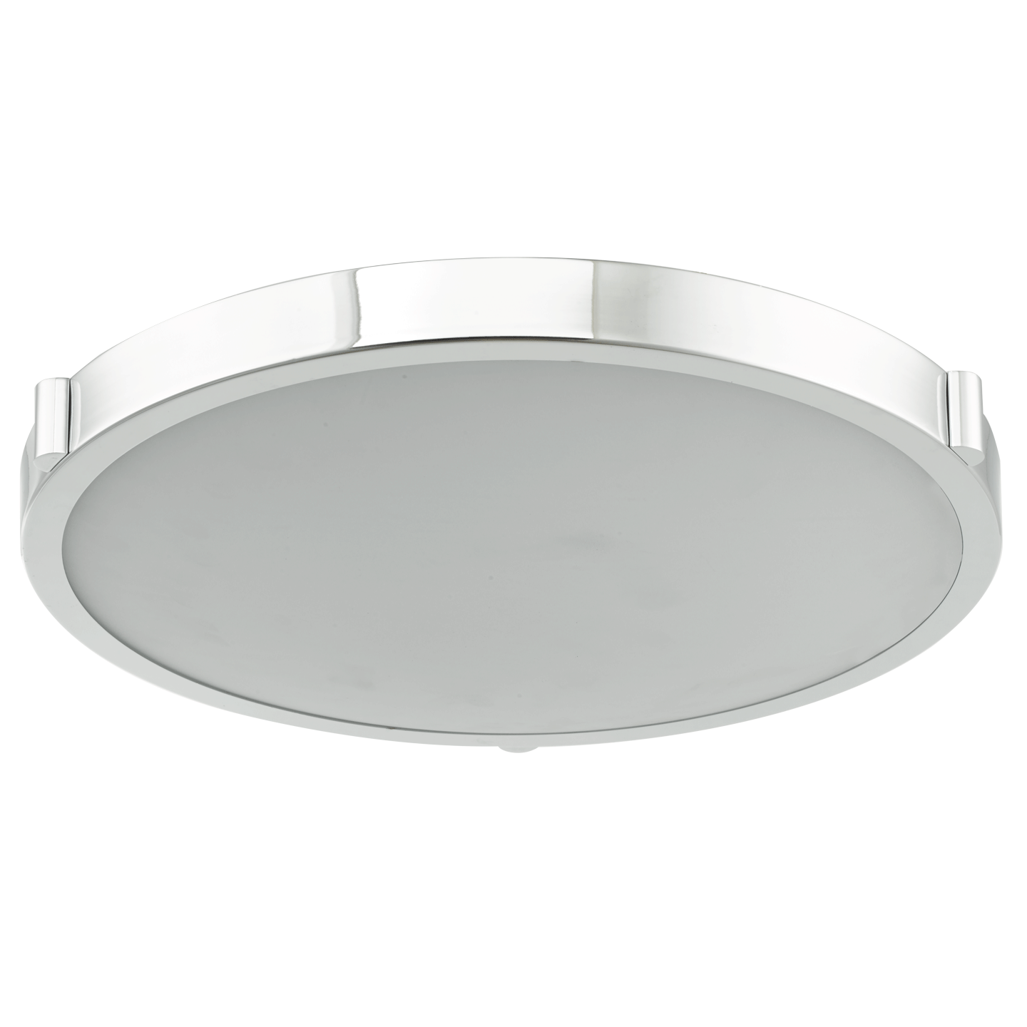 Abra Halo 17" Frosted Glass Flushmount with High Output Dimmable LED Chrome