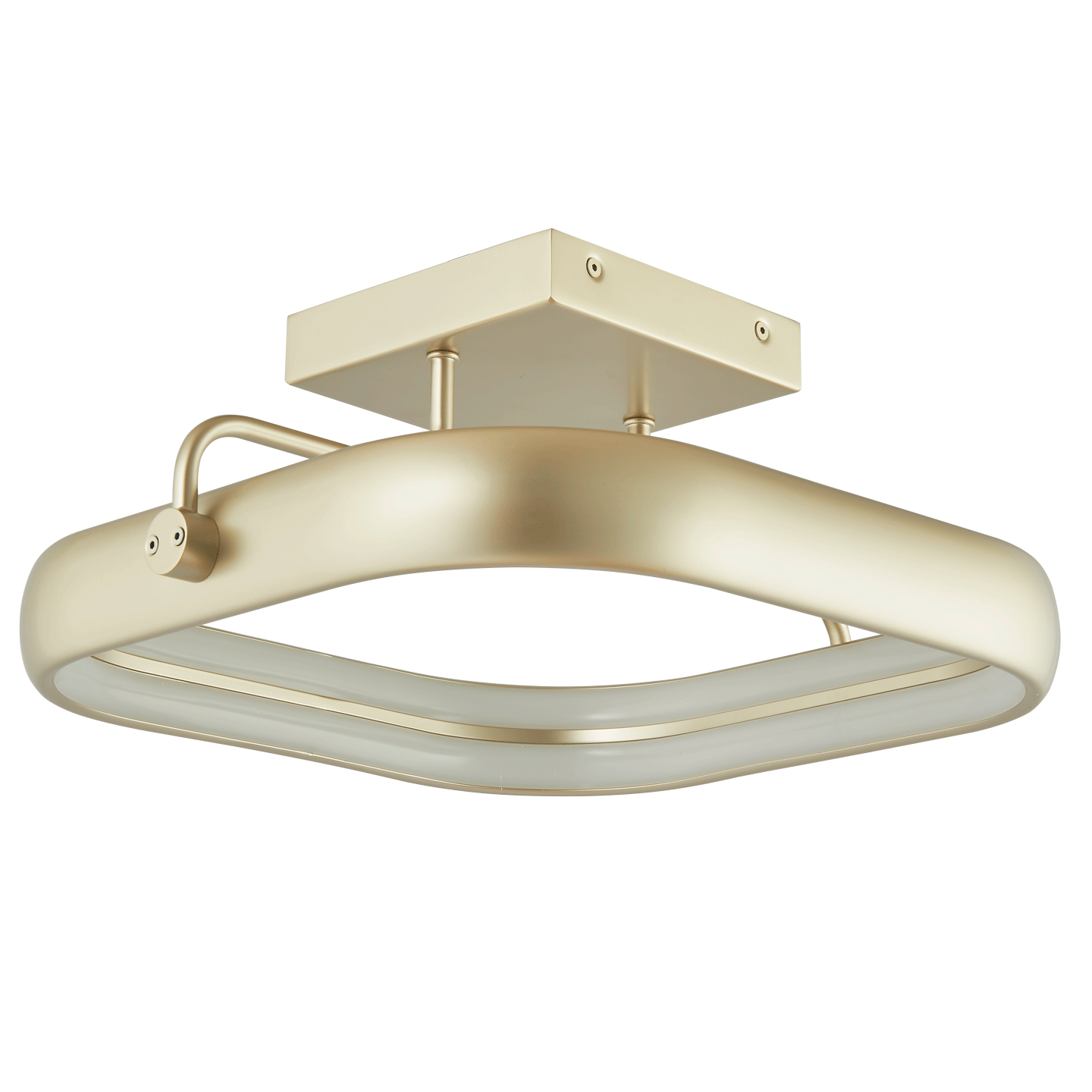 Abra Rave 14" Dual LED Square Flushmount Titanium Silver