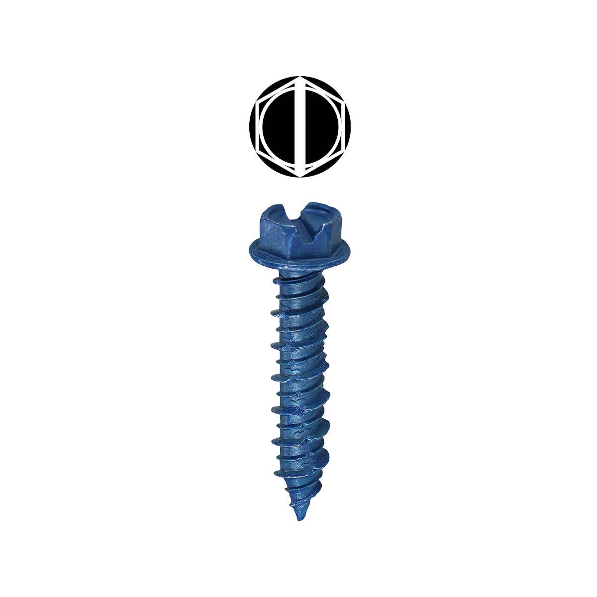 Dottie 36H114 Dottie 3/16 in x 1-1/4 in Slotted Hex Washer Head Concrete Screw Anchor 36H114