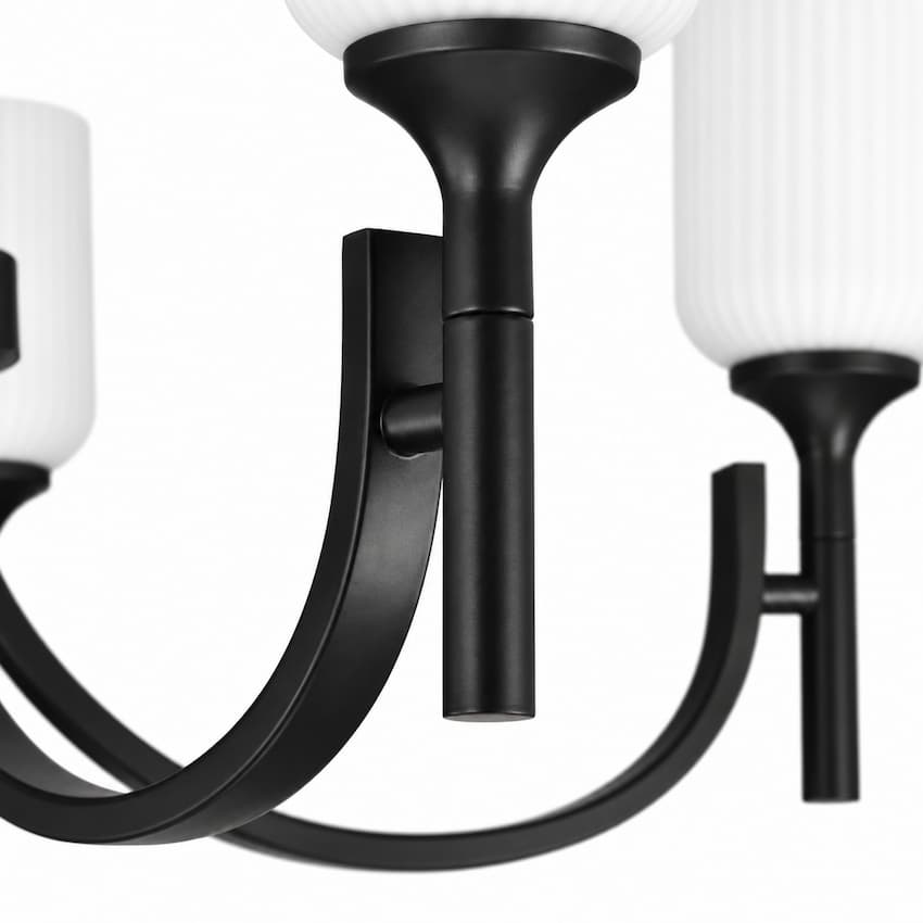 SATCO Nuvo 60-8650 Solara 5-light chandelier with A19 E26 medium-base sockets and refined transitional styling
