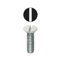 Dottie 414WHT Dottie #6-32 x 1/2 in White Slotted Oval Head Wall Plate Screw 414WHT