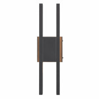 Abra Slate 50007ODW twin-bar outdoor wall fixture with modern linear design for wet location exterior lighting