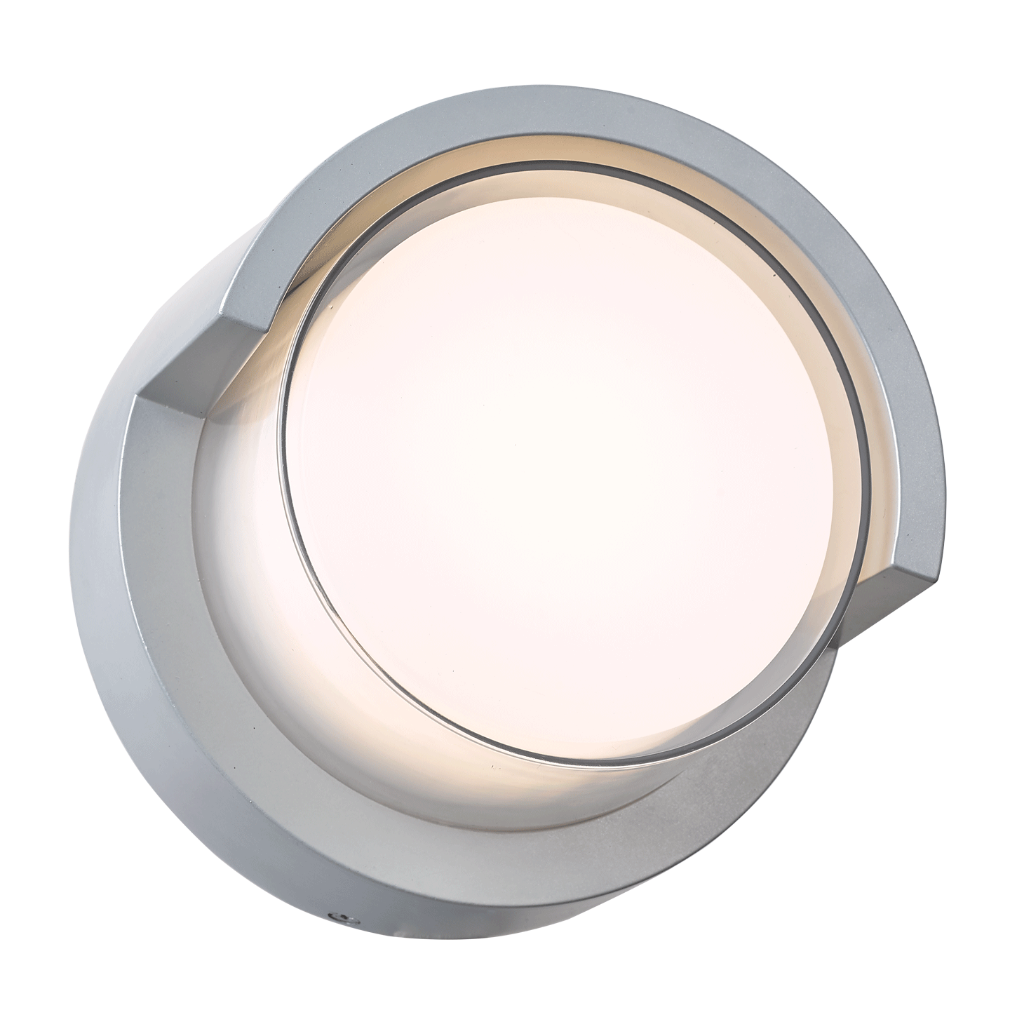 Abra Geo Round Hooded Wet Location Wall Sconce Silica