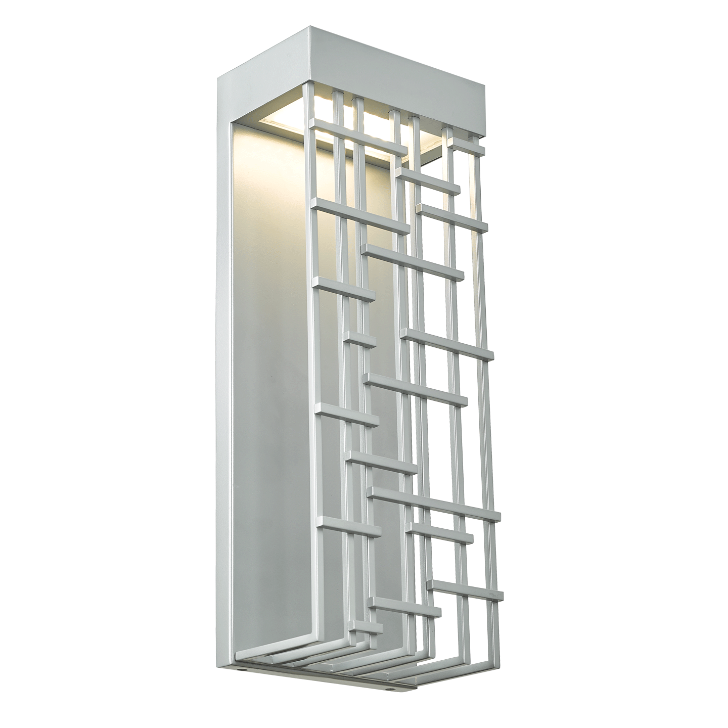 Abra Aspen Wet Location Lattice Shade Wall Fixture Silica