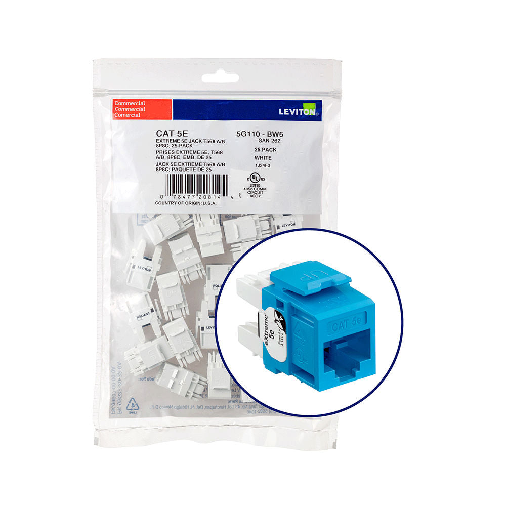 Leviton 5G110-BL5 Network Jack