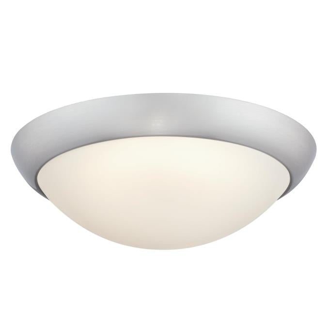 Westinghouse LED flush mount ceiling light, brushed nickel, with frosted glass