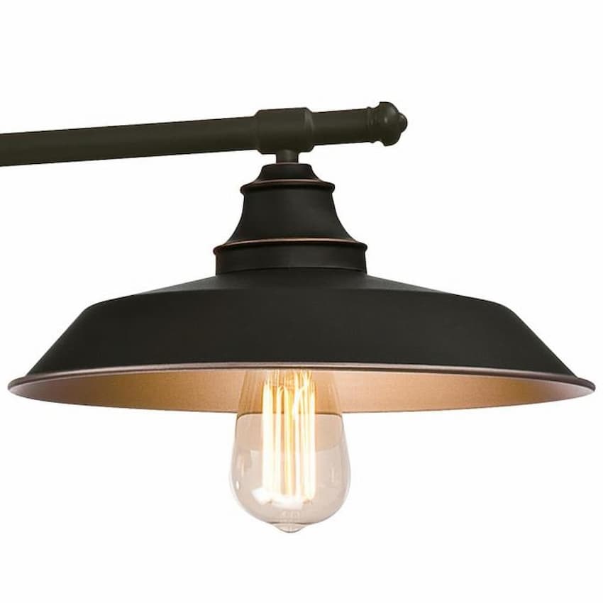 Westinghouse Lighting 6332500 3-light pulley pendant with adjustable hanging height and industrial farmhouse-style metal shades