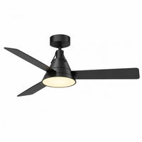 Alora Mood Archer CF584054MB 54-Inch LED Ceiling Fan in Matte Black with Plywood Blades and Polymeric Diffuser