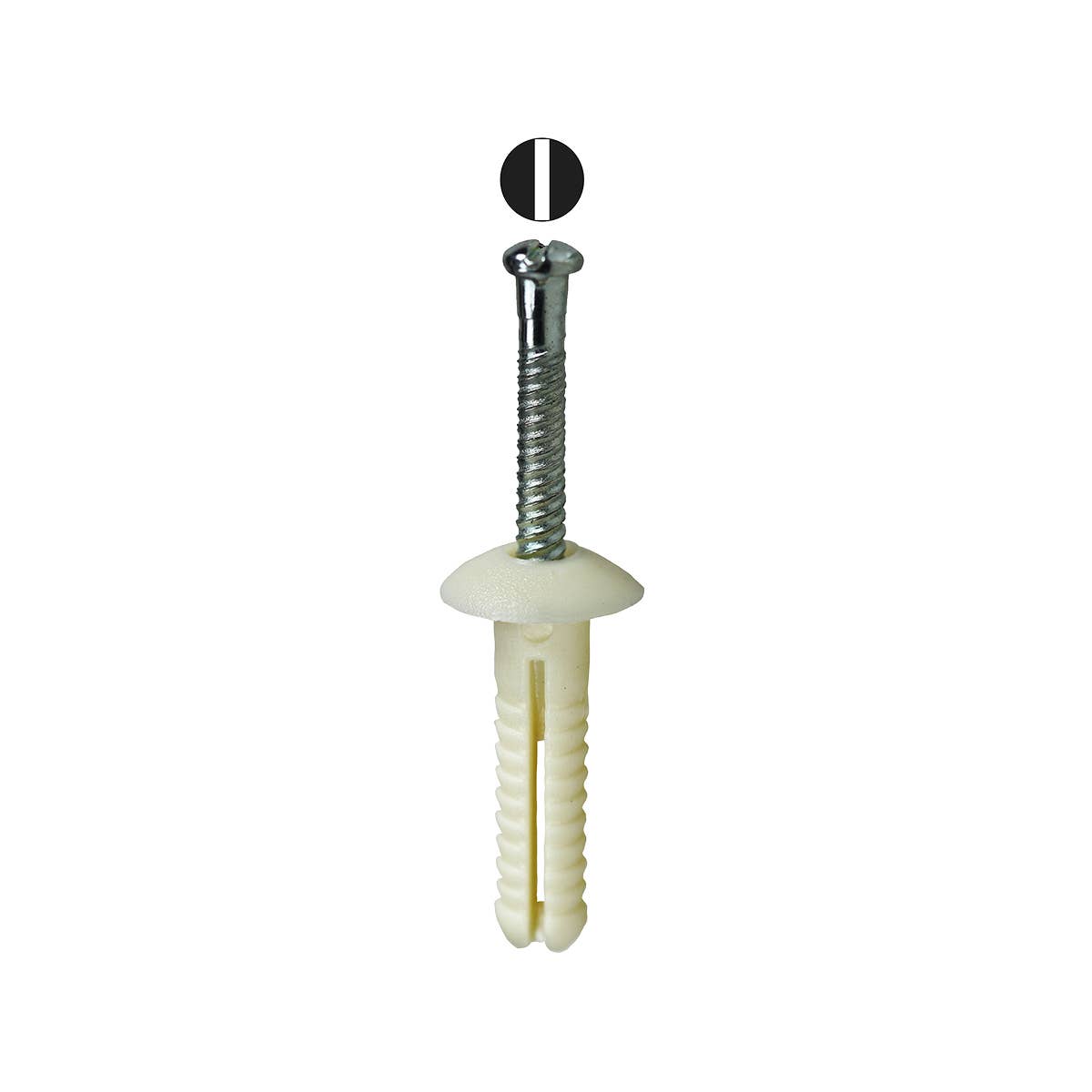 Dottie 714TP Dottie 1/4 in x 1 in Nylon Button Head Drive Anchor Kit with Pin Tuff Pack 714TP