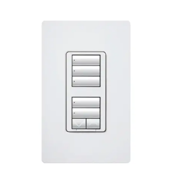 Lutron seeTouch keypad in Light Almond