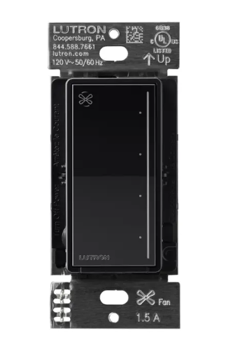 Lutron Sunnata 4-speed fan control in Black