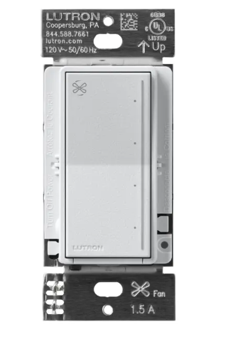 Lutron Sunnata 4-speed fan control in Mist