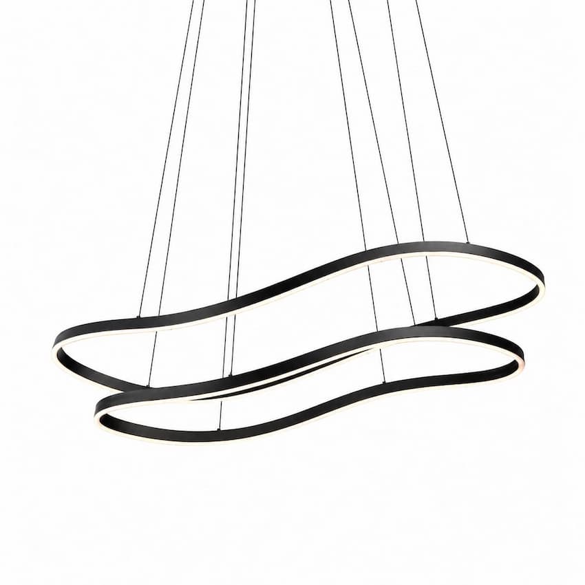 Nuvo Sylas 62-2422 modern LED pendant with 64W integrated LED, 3000K soft white light and 5120-lumen output
