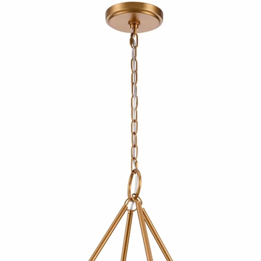 Arabela 85116-10 Copa 10-light chandelier with layered Abaca strands, round wagon-wheel silhouette and contemporary boho styling