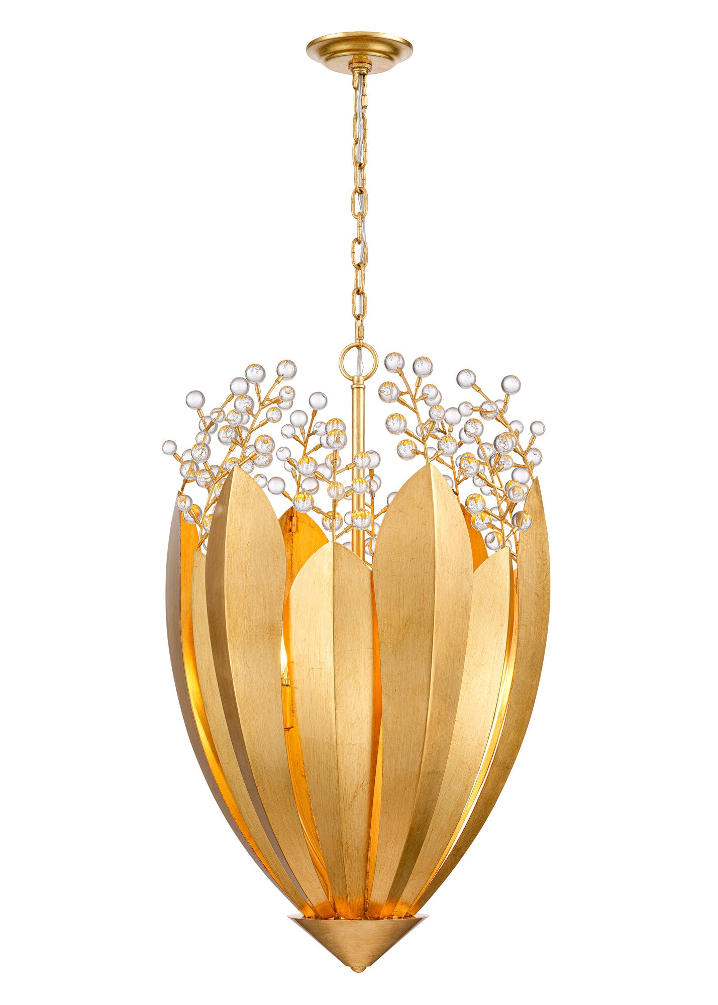 Arabela Callista antique gold leaf chandelier 85131-6