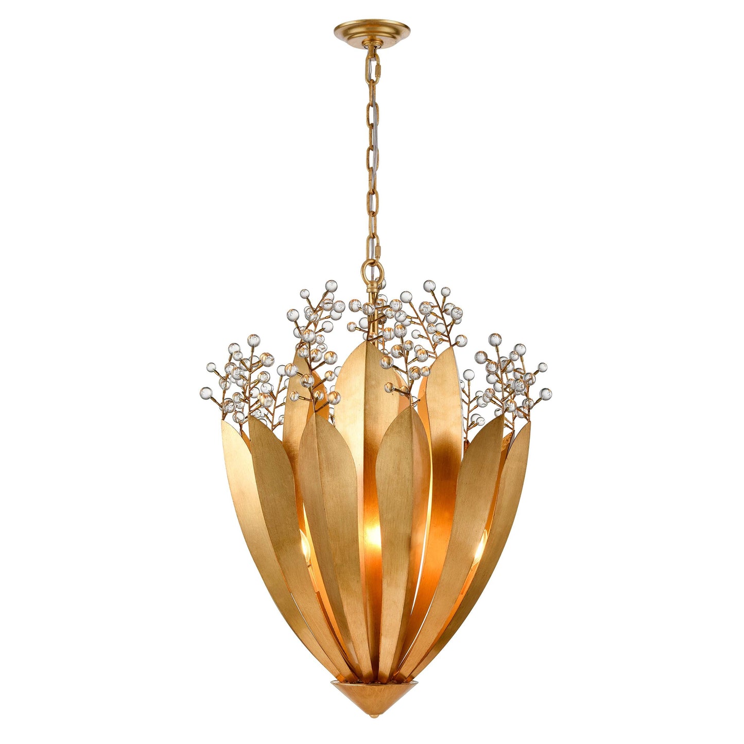 Arabela Callista antique gold leaf chandelier 85132-9