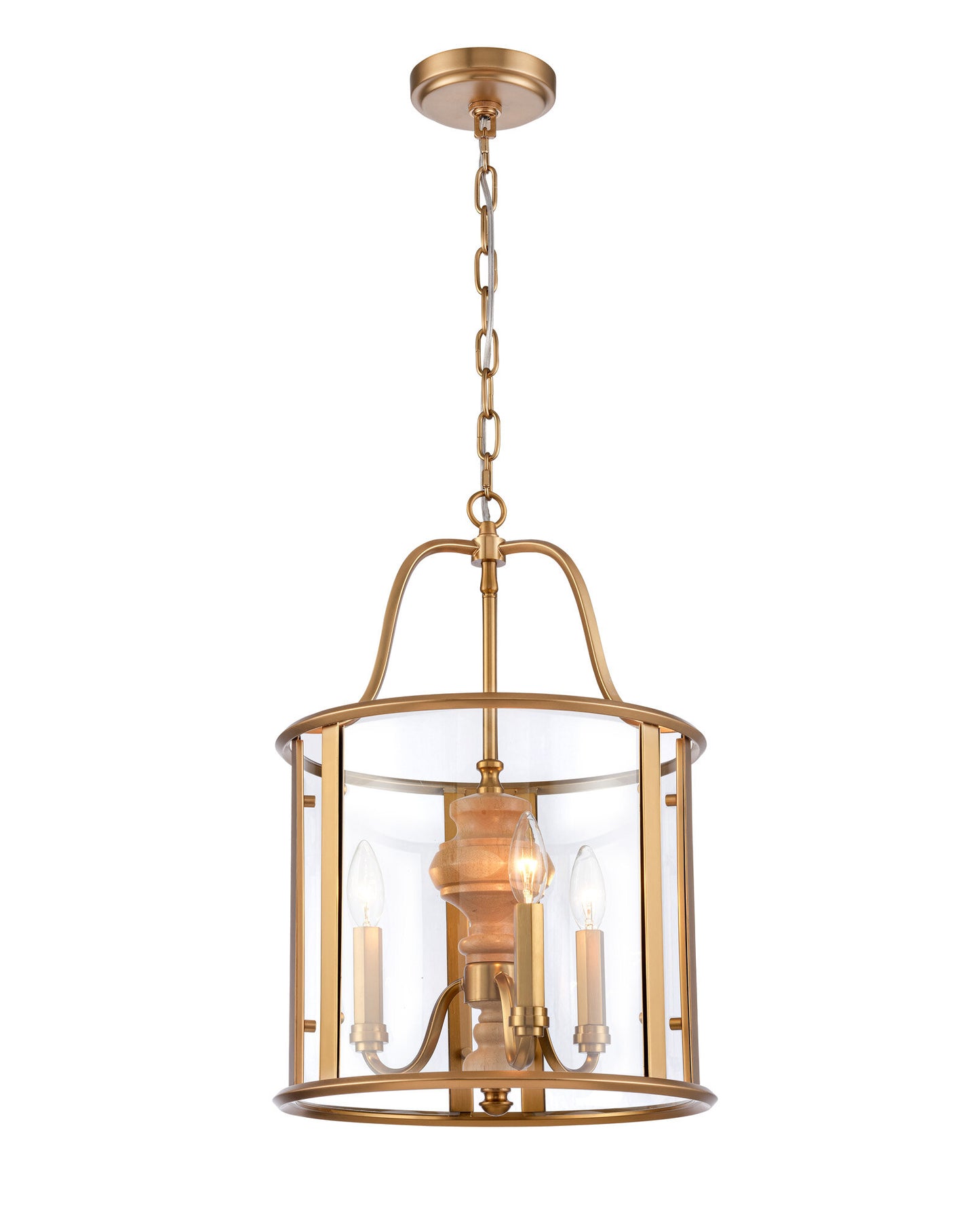 Arabela French Country satin brass pendant 85143-3