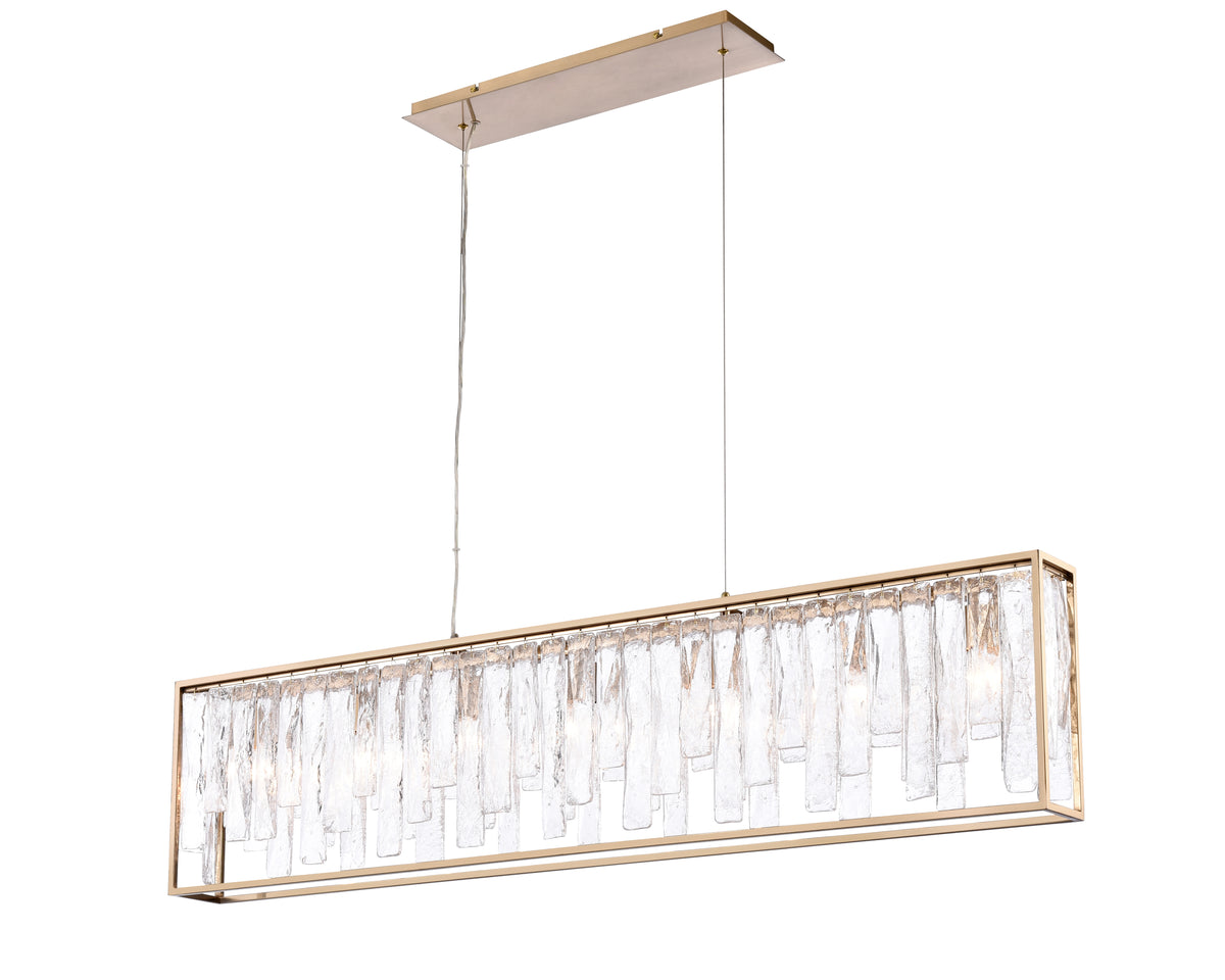 Arabela Boundaries lacquered gold linear chandelier 85172-7