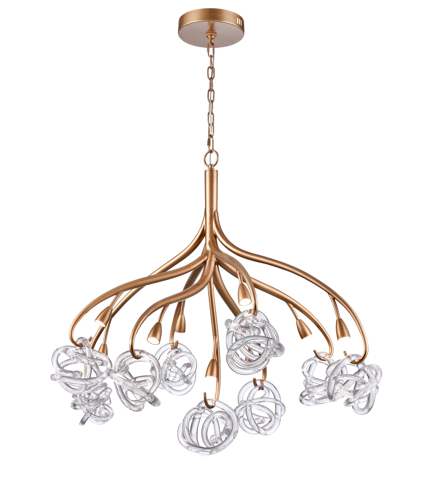 Arabela Freeform antique gold chandelier 85182-9