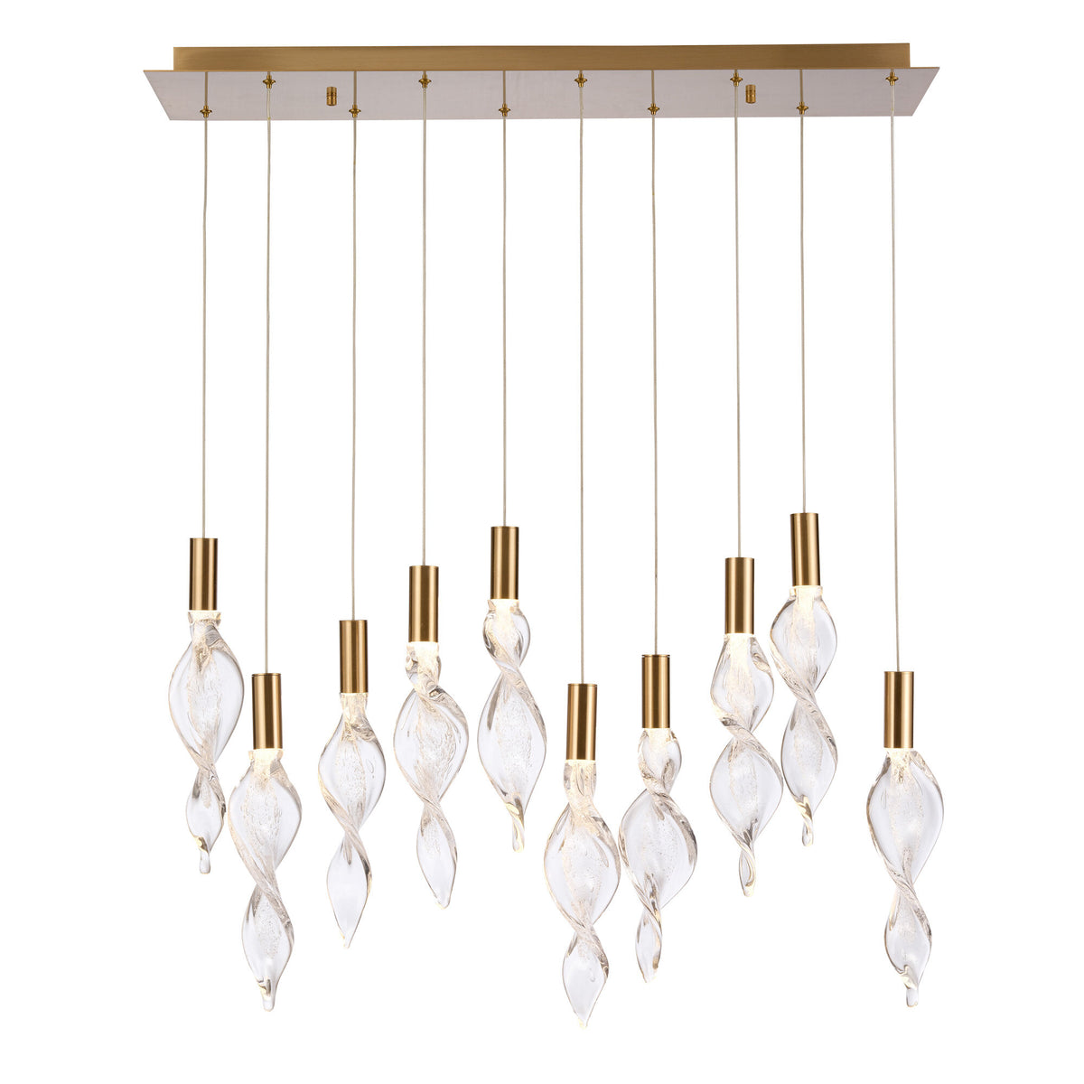 Arabela Aurora satin brass pendant 85215-10