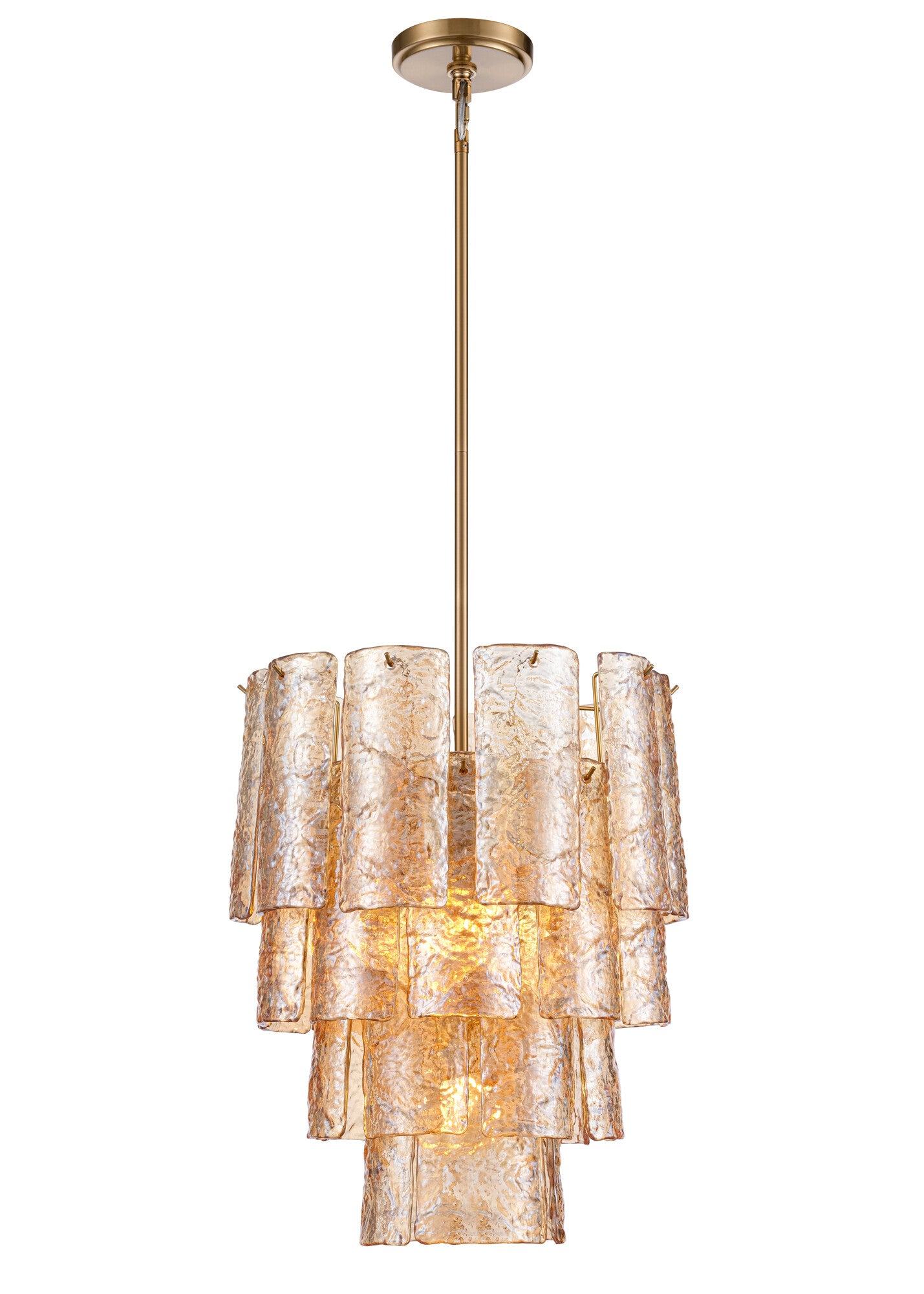 Arabela Fire and Ice lacquered gold chandelier 85261-5