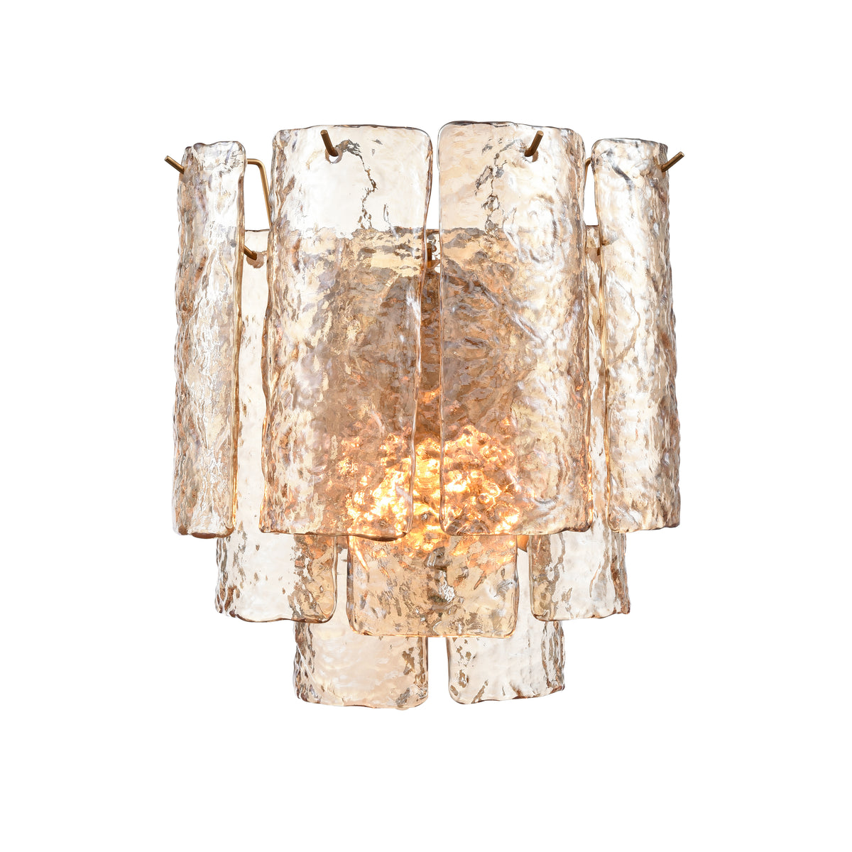Arabela Fire and Ice lacquered gold wall sconce 85264-2