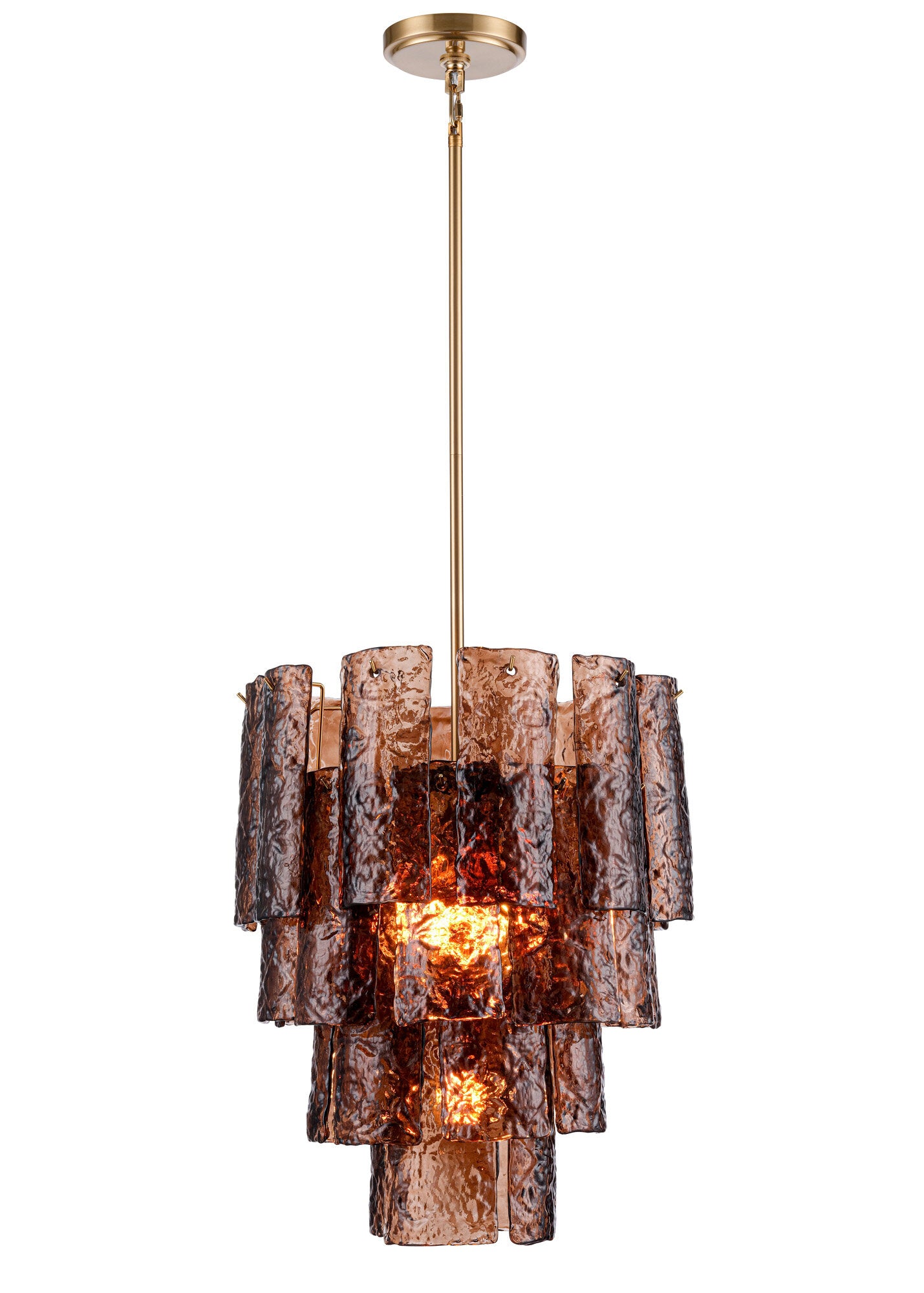 Arabela Fire and Ice lacquered gold chandelier 85361-5