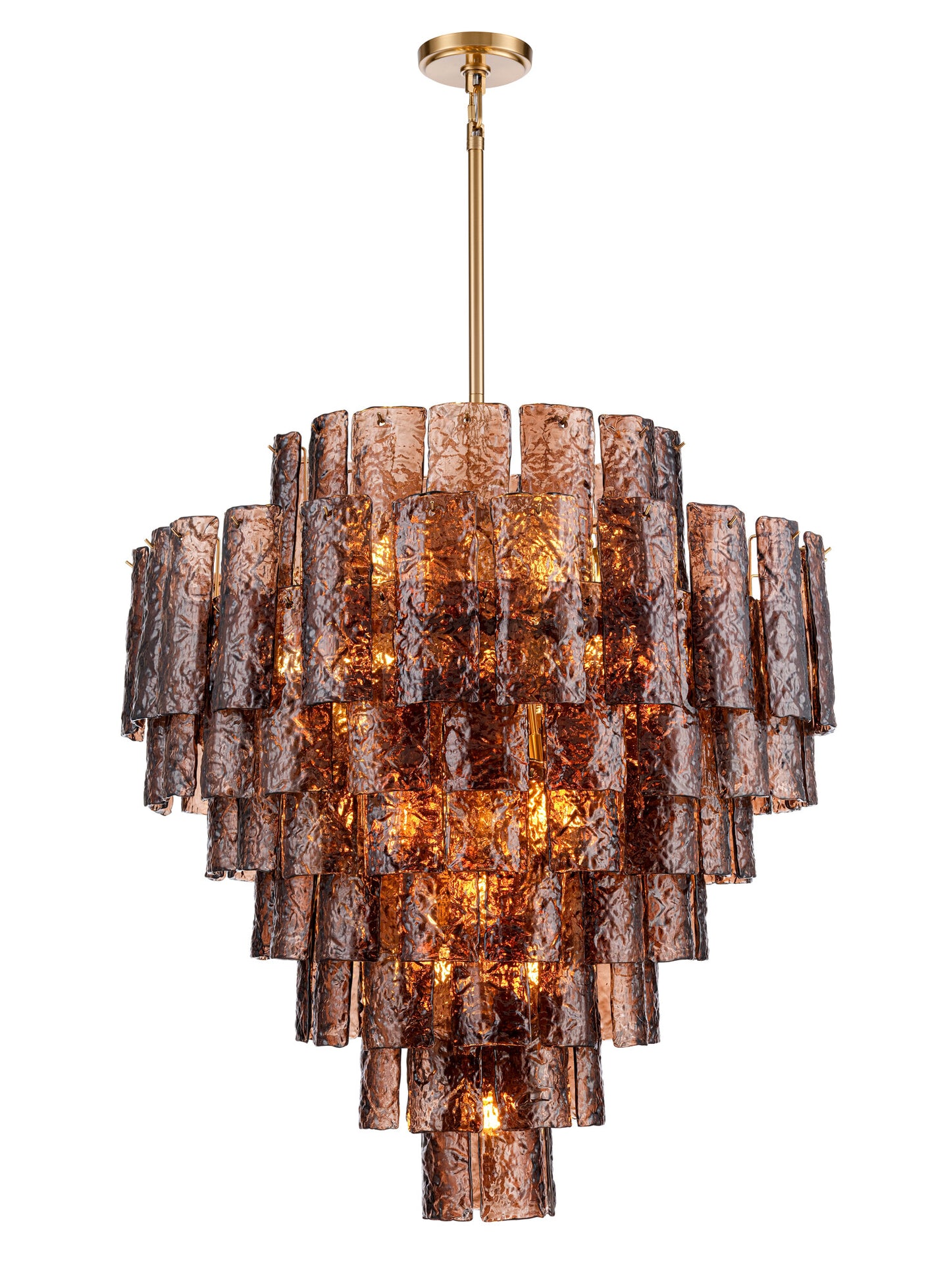 Arabela Fire and Ice lacquered gold chandelier 85363-21