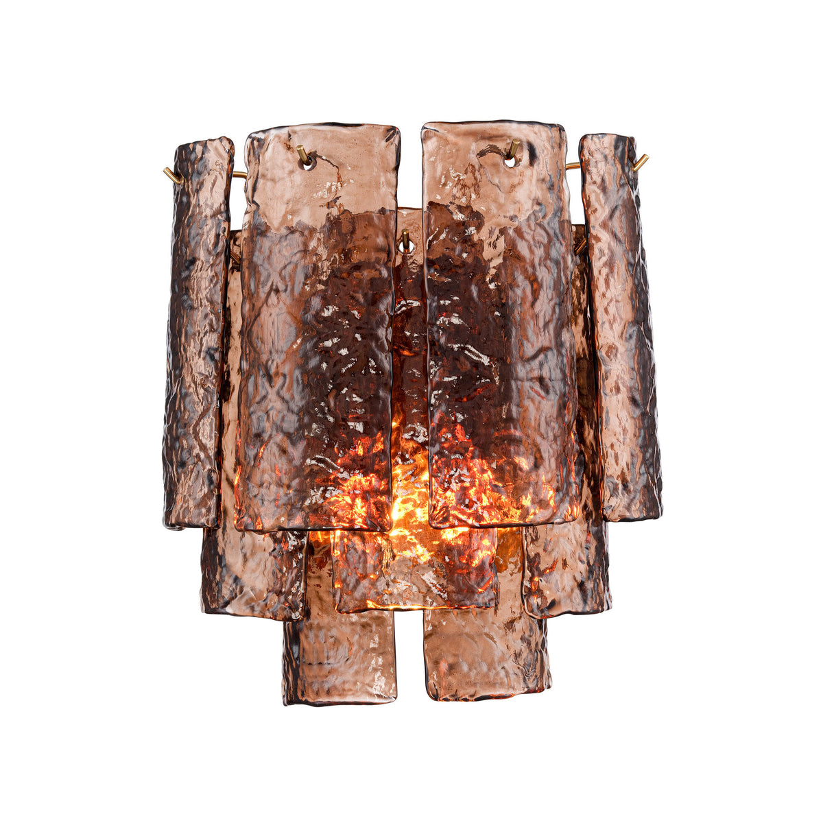 Arabela Fire and Ice lacquered gold wall sconce 85364-2
