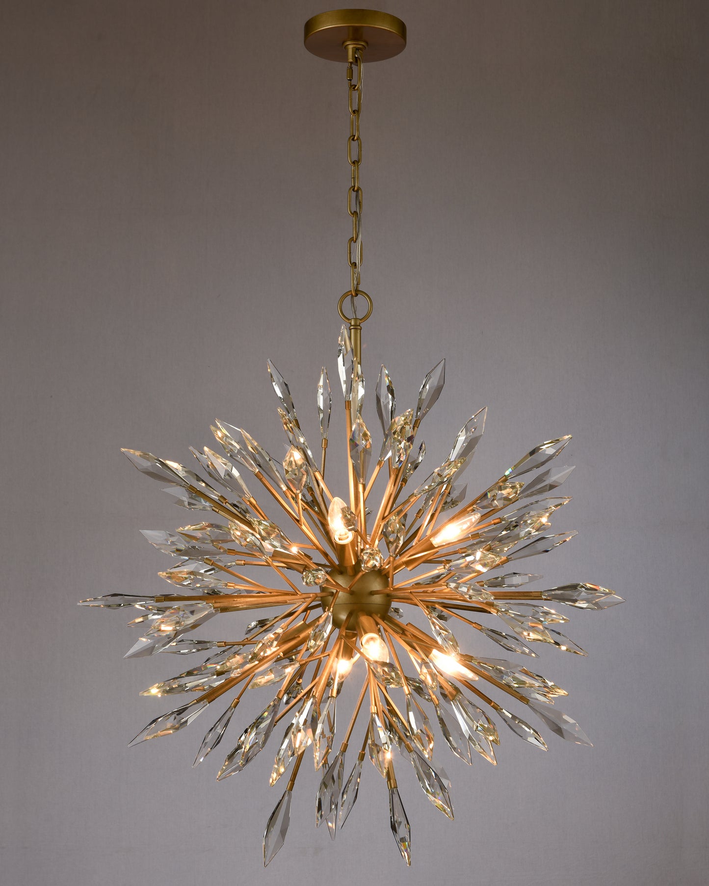 Arabela Crystal Fusion peruvian gold chandelier 85421-8 view 3